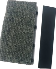 armorcarpet square sample with black tile edge